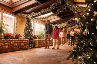 A person with long hair, wearing a beanie and a dark jacket, gazes at a serene landscape while holding a cup, conveying a sense of tranquility.