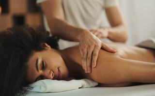 Women getting a massage